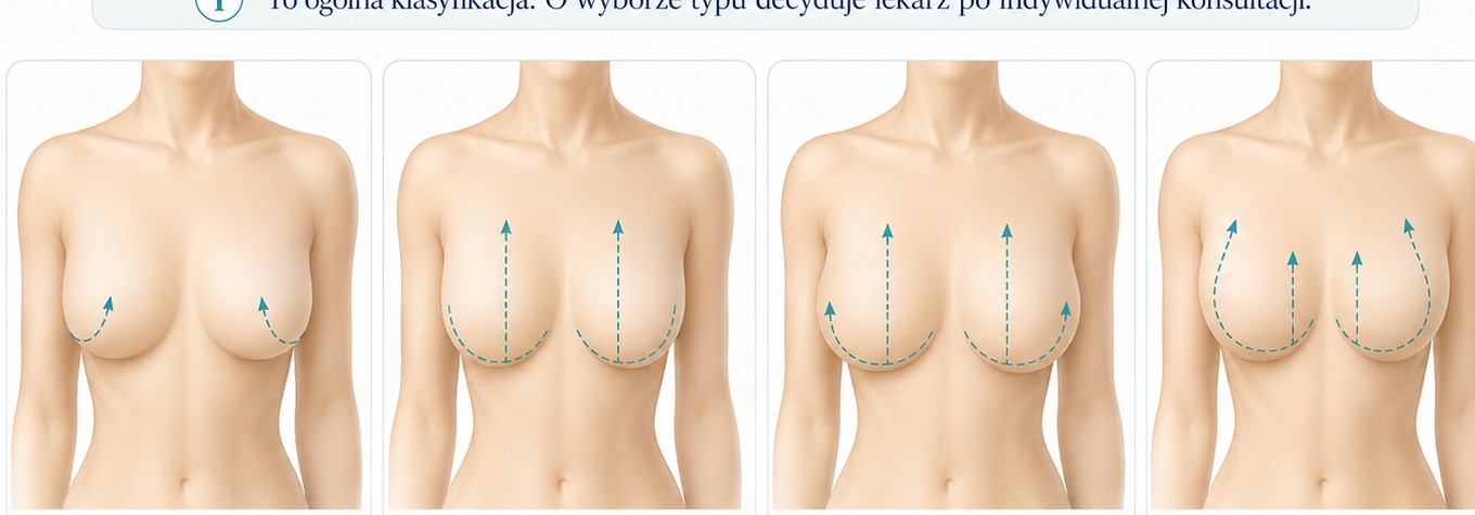 Cztery typy autopowiększenia piersi własnymi tkankami